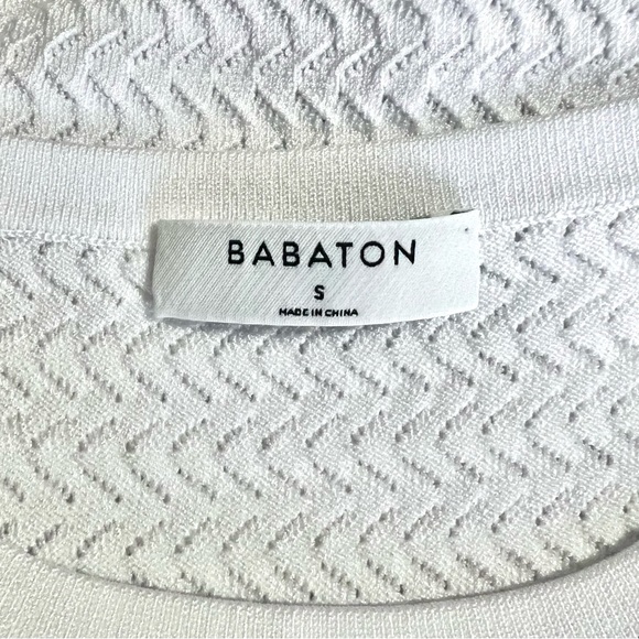 Aritzia Babaton Pointelle Sweater Knit Crop Tank Top - Picture 3 of 4